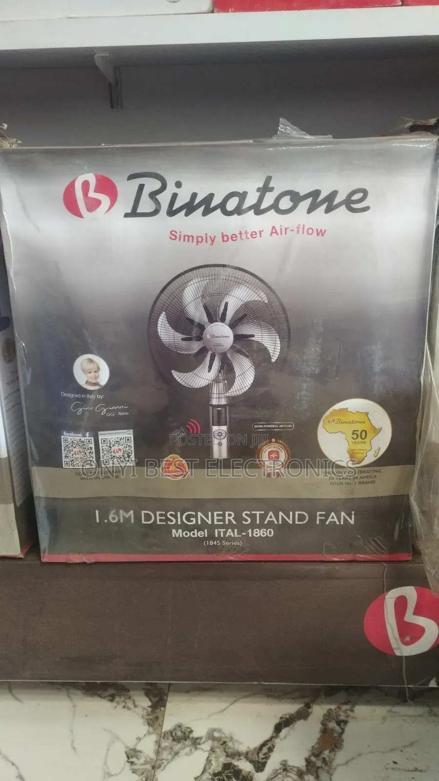Binatone 18-inch Standing Fan (Ital-1860) + 2 Years Warranty