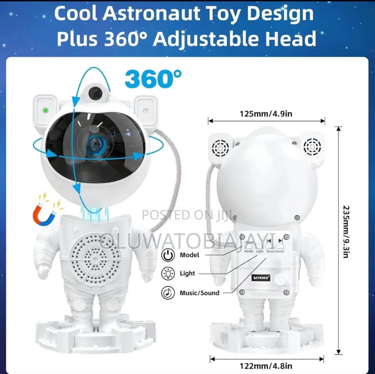 Astronaut Starlight Projector Led And  Bluetooth Speaker