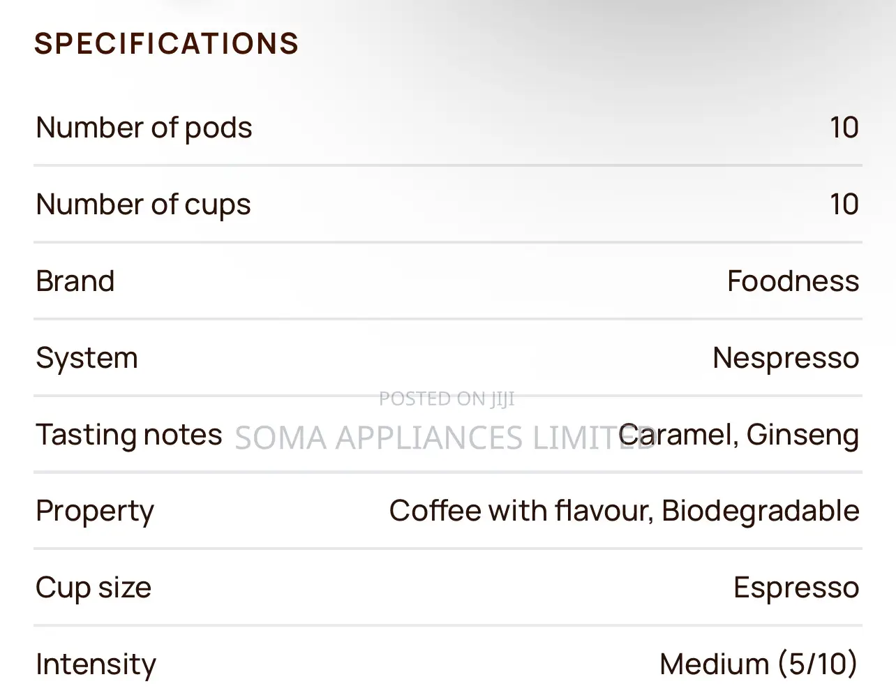 Ginseng Coffee - Foodness Nespresso Compatible Capsules