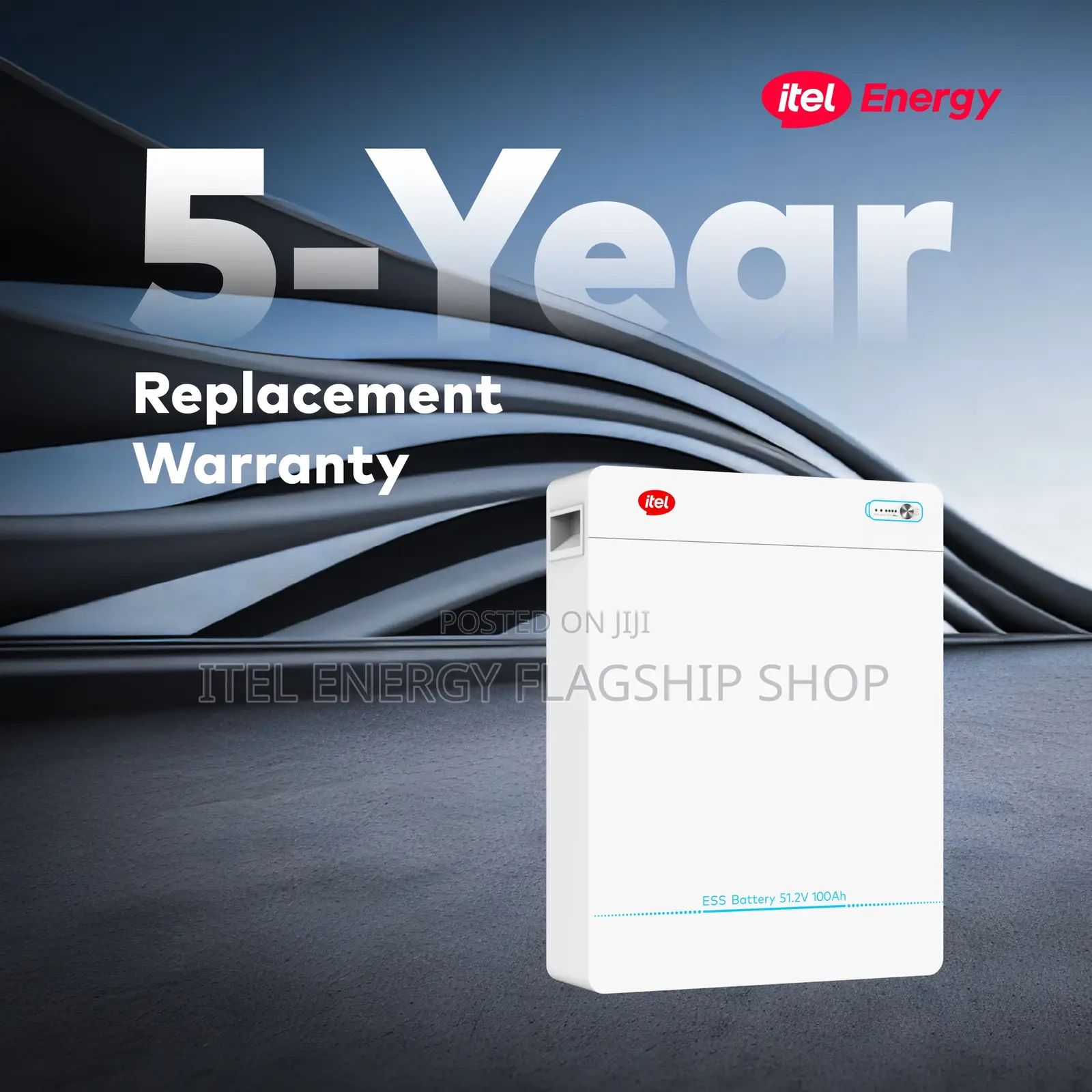 Itel Energy 5.12kwh Lithium Battery - Standing