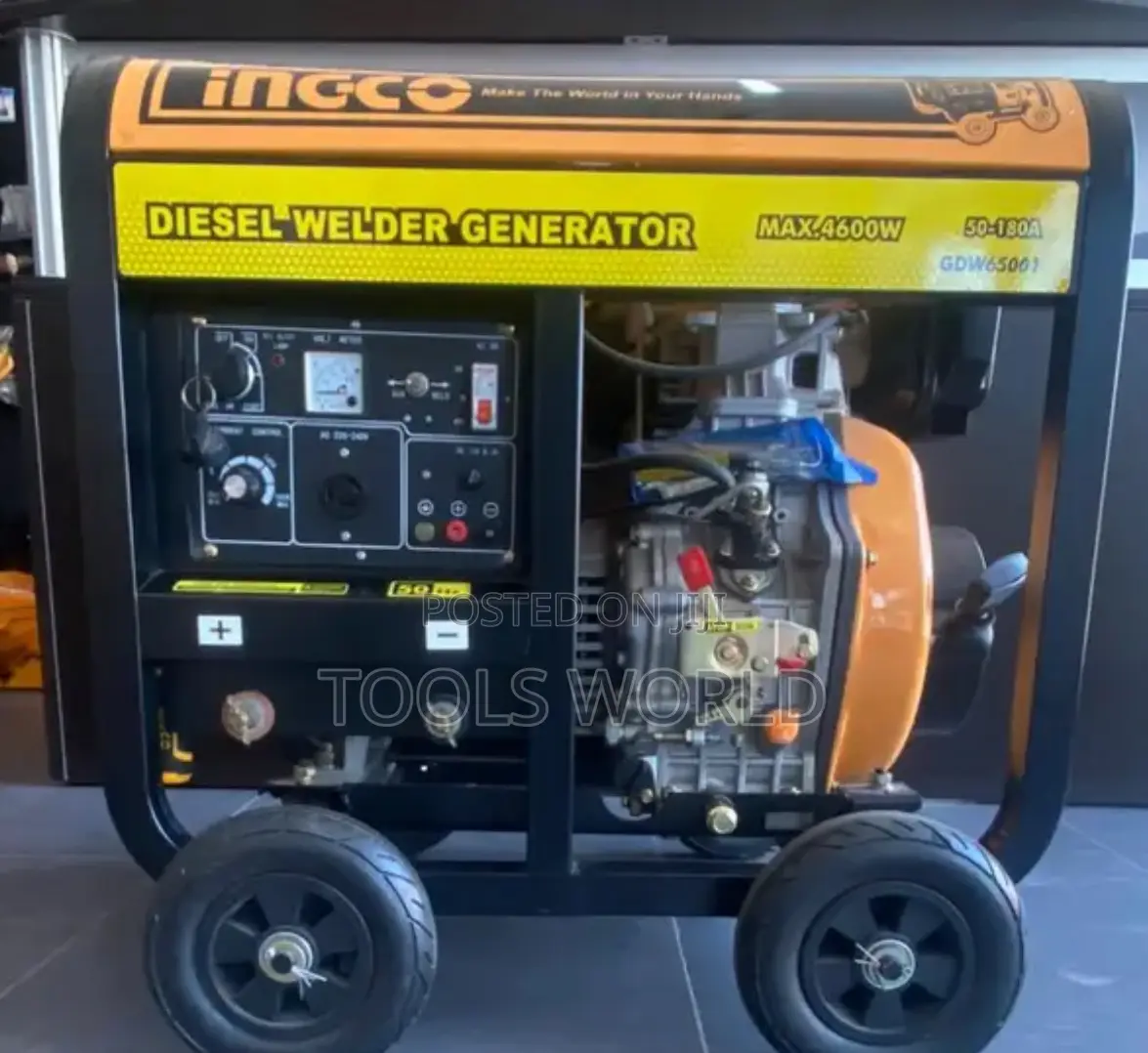 Ingco Heavy Duty Diesel Welding Generator 4.6kw / 50–180a – Copper C