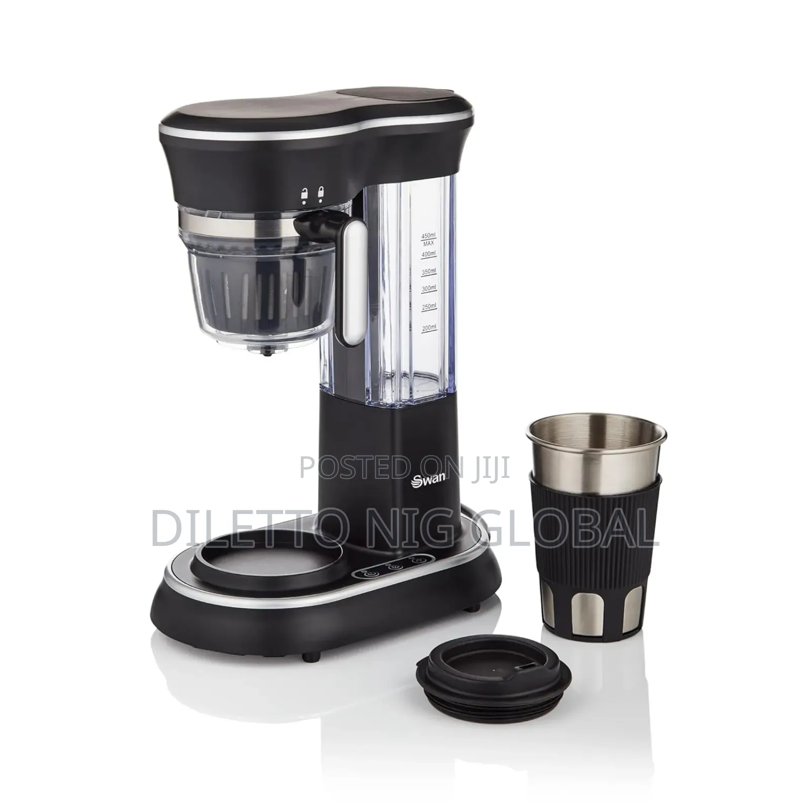 Swan Stainless Steel Bean to Cup Coffee Machine With Travel Mug