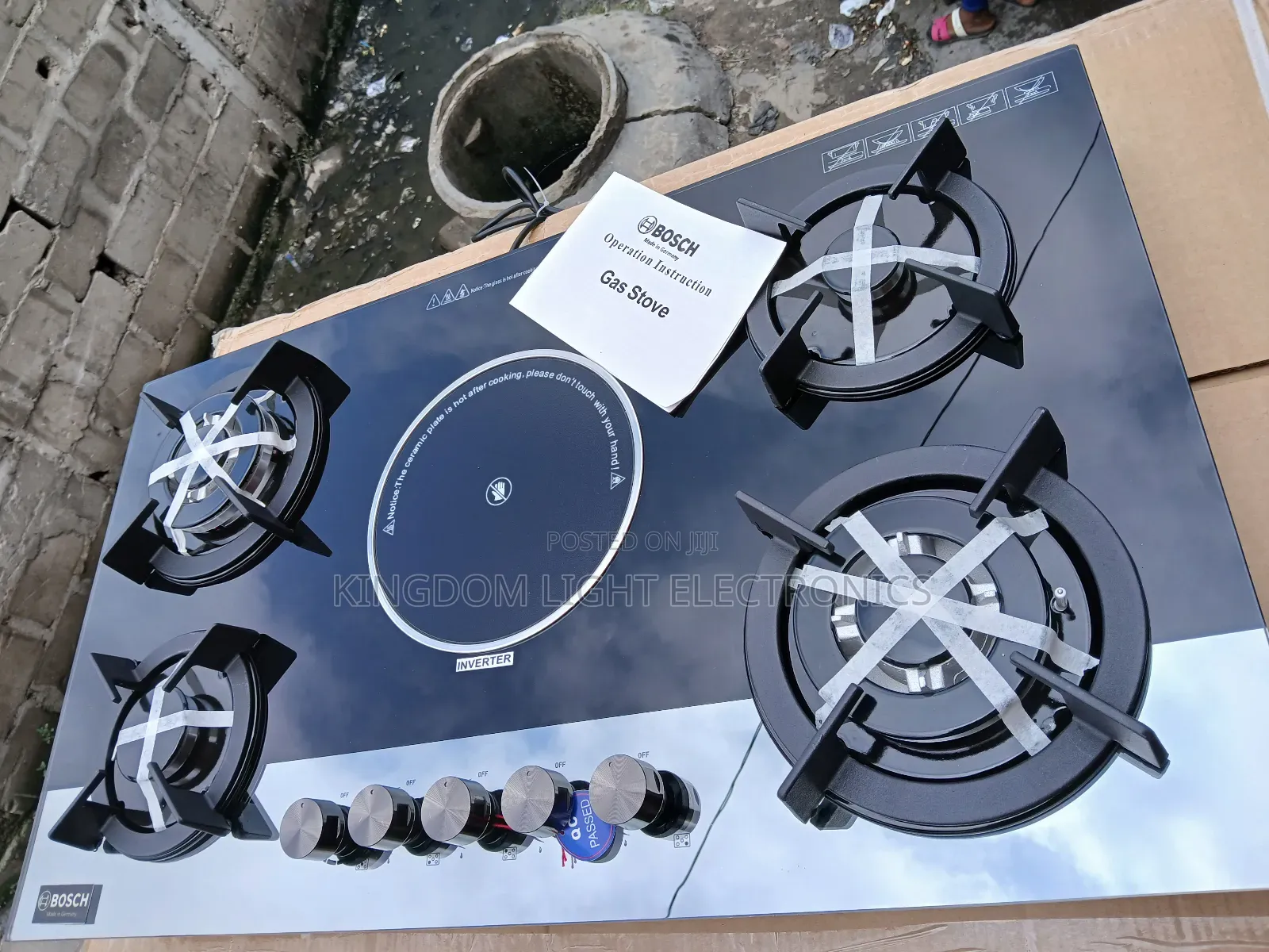 Bosch Inbuilt 4 Gas 1 Electric Cooker 100% Copper
