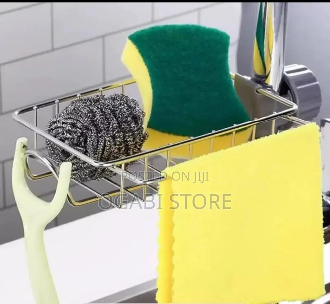 Faucet Drying Rack With Cloth Hanger, Stainless Steel 360° Rotatable