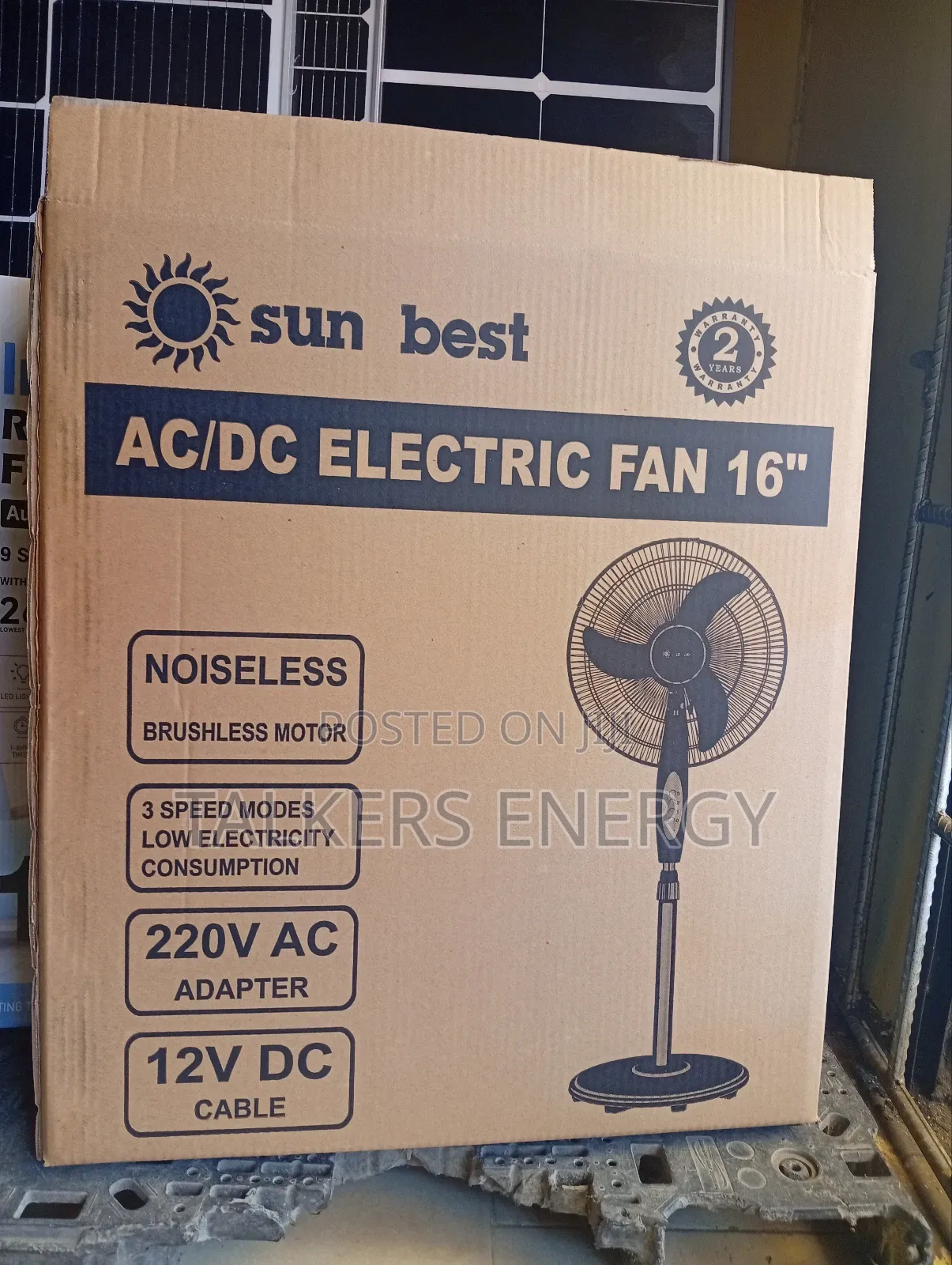 10w 16"Inch Ac-Dc Brushless Standing Fan (Non-Rechargeable)