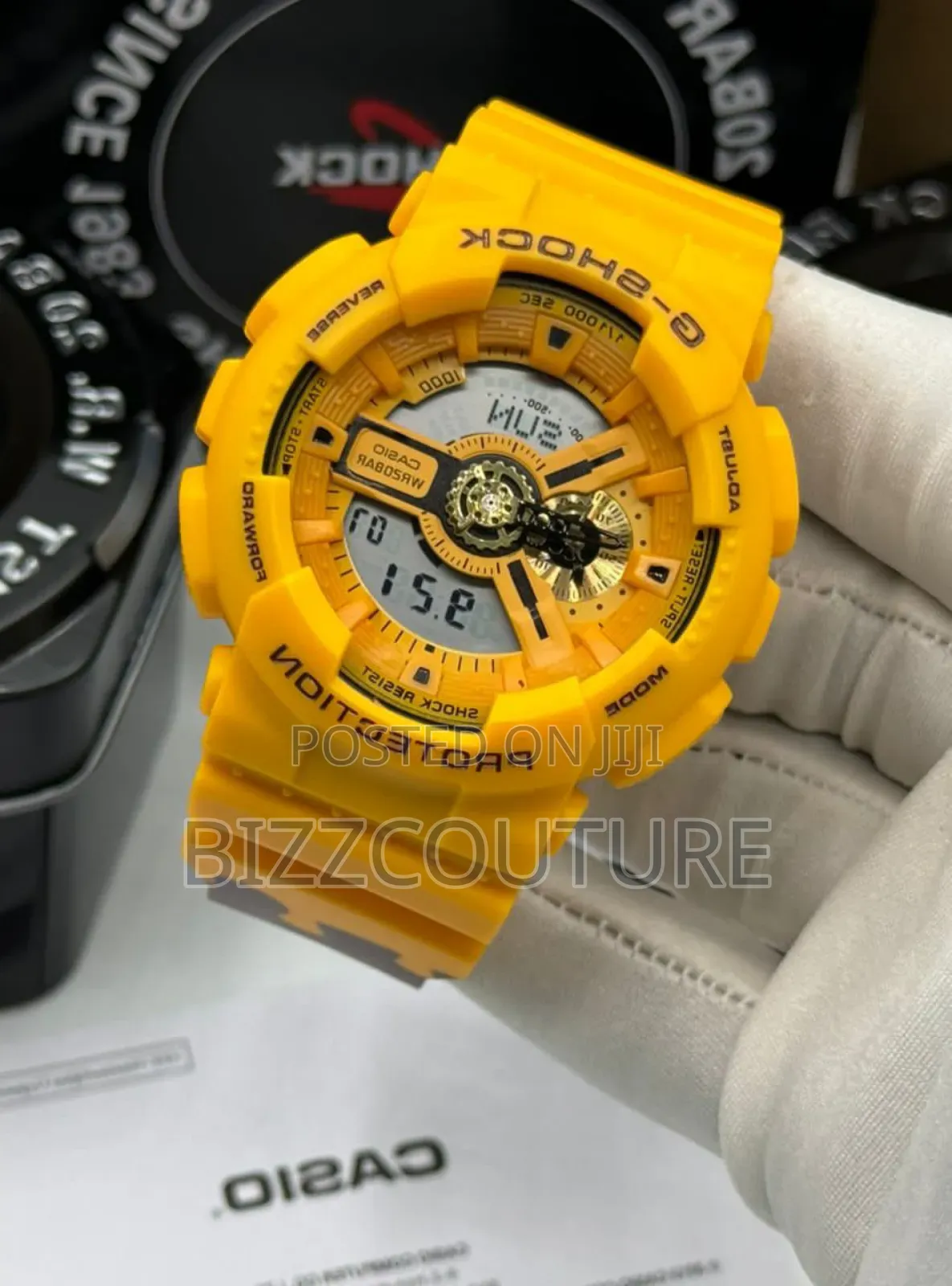 Original G-Shock Yellow Rubber Strap Quartz Watch