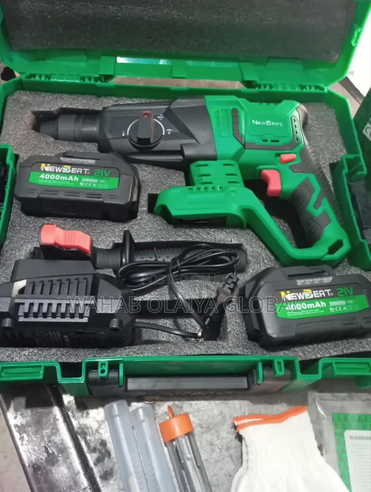 Cordless Rotary Hammer – 4ah Battery (2pcs) | Powerful Portable