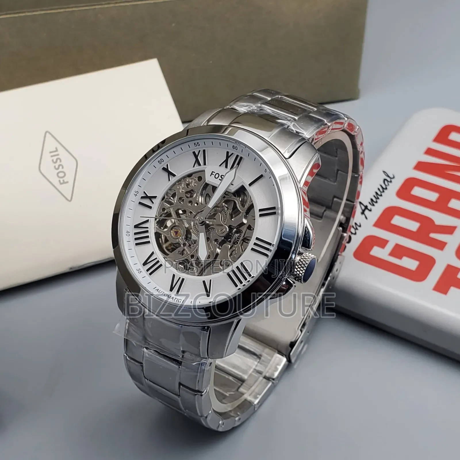 Original Fossil Silver Stainless Steel Mechanical Watch