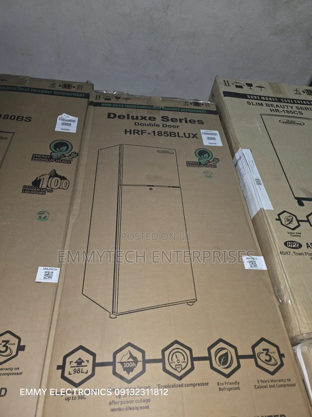 Hair Thermocool Refrigerator Double Door HRF-185blux(185l)