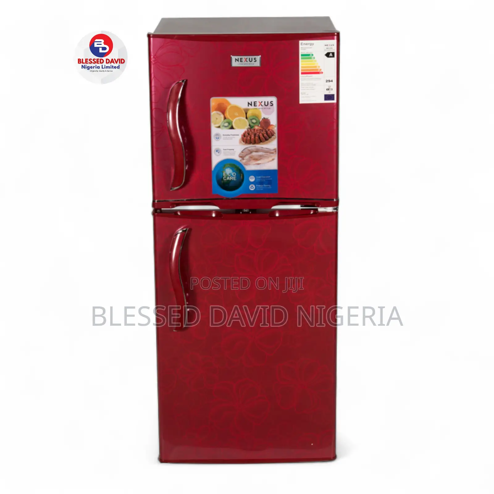 Nexus 145l Red Double Door Refrigerator Nx-175