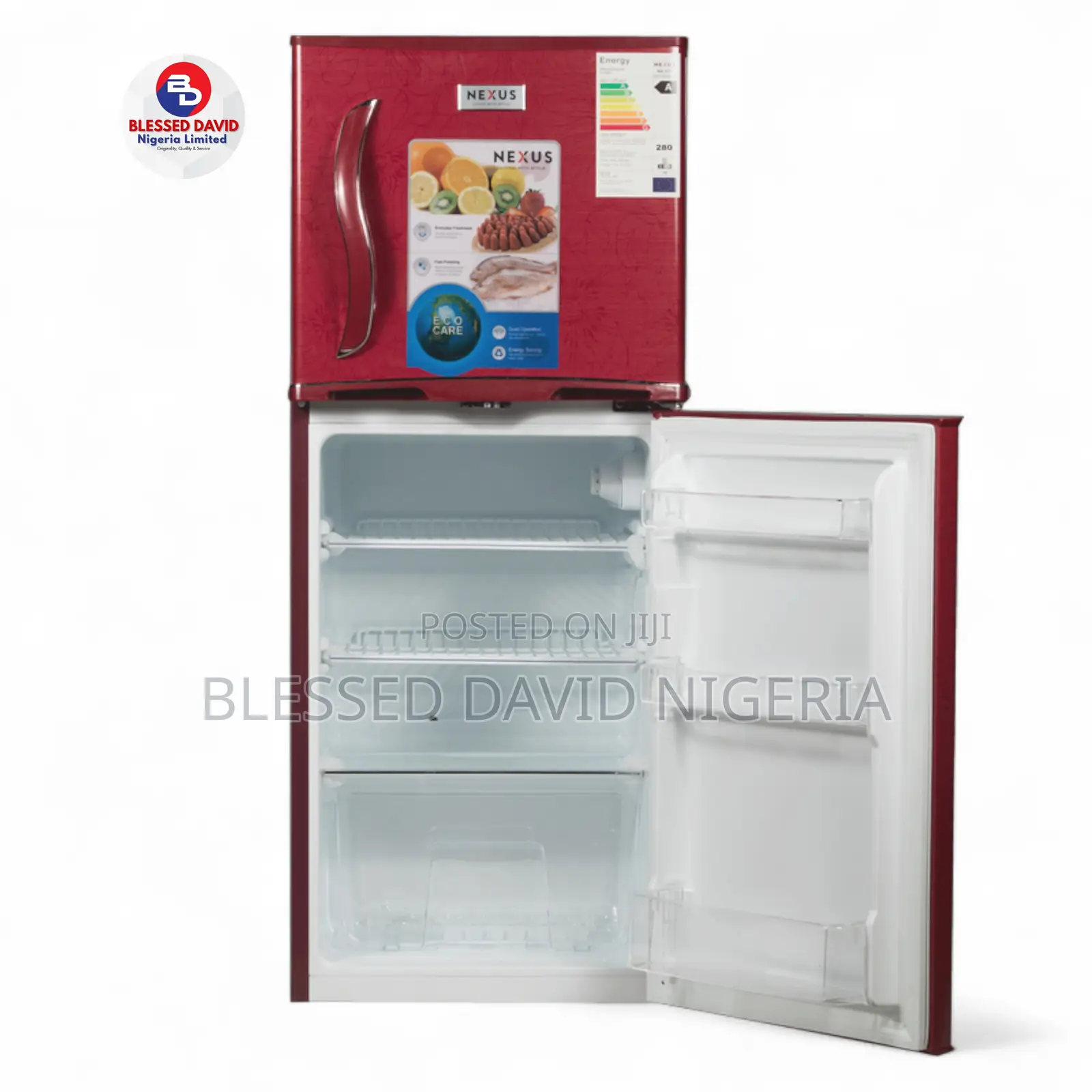 Nexus 145l Red Double Door Refrigerator Nx-175