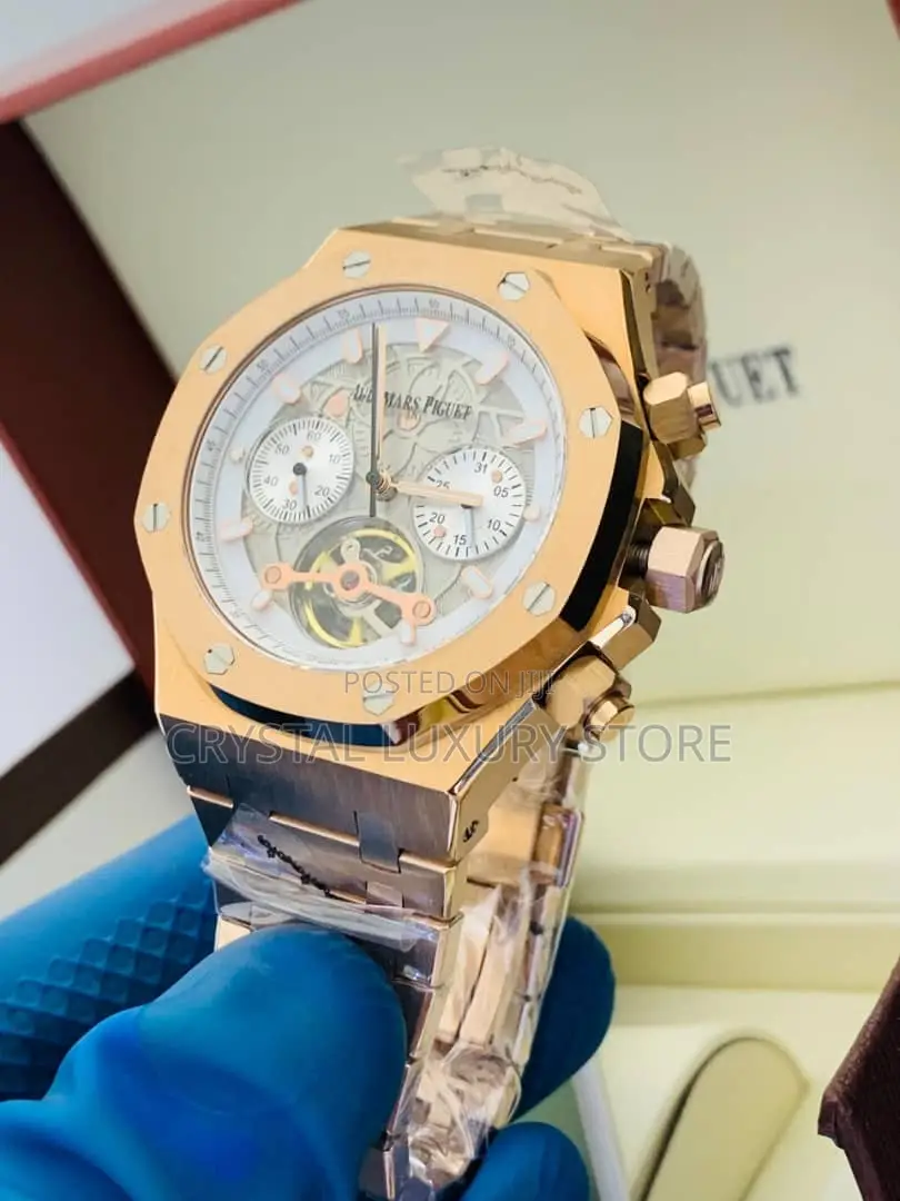 Audemars Piguet Quality Luxury Men Chronograph Chain Strap Wristwatch