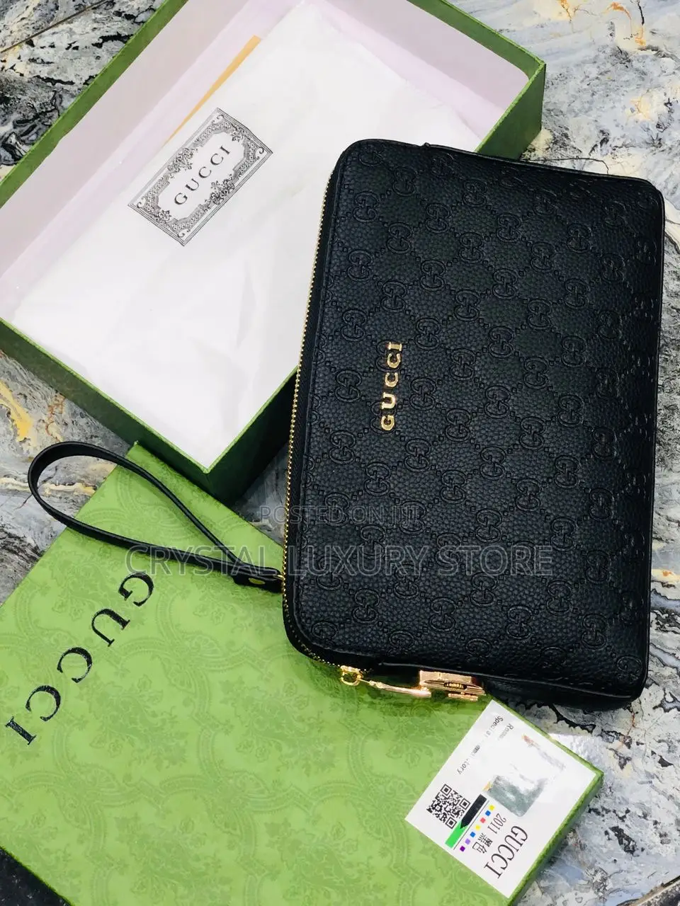Versace Quality Luxury Men Genuine Leather Purse
