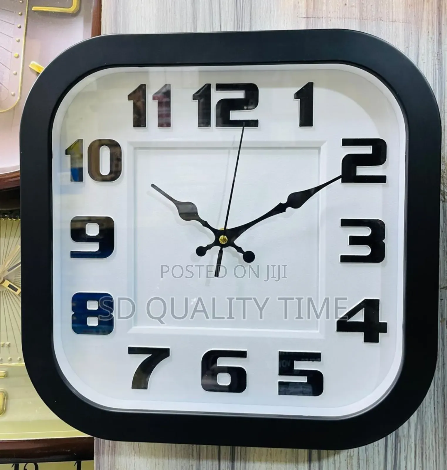Black/White Frame Wall Clock