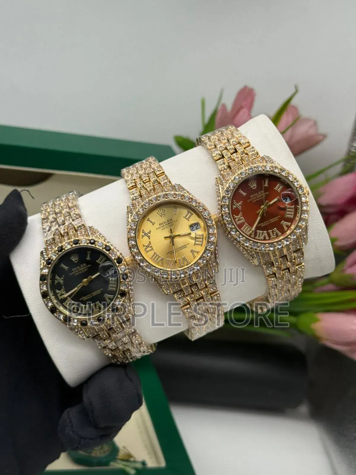 Rolex Stone Watch for Ladies
