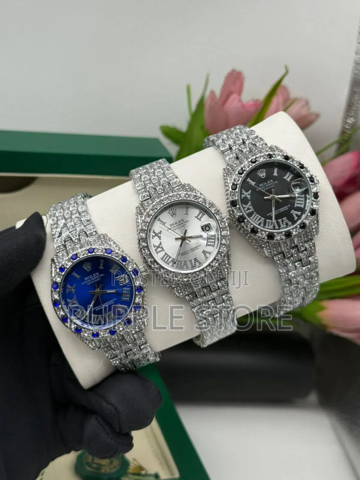 Rolex Stone Watch for Ladies
