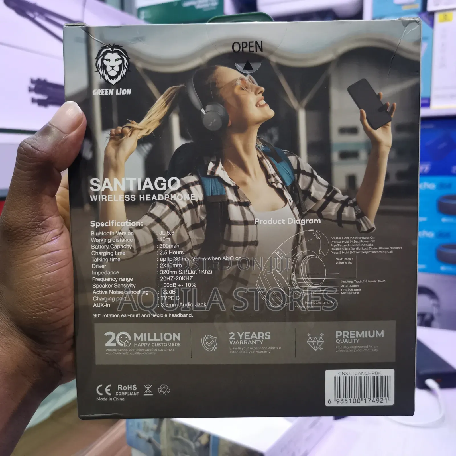 Green Lion Santiago Wireless Headphone