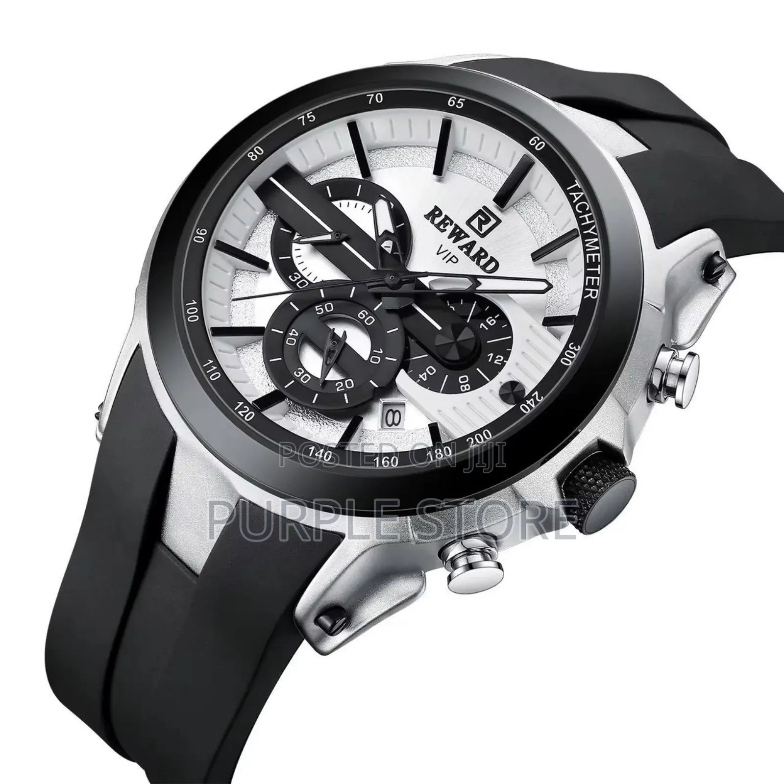 Rewardvip Solid Quality Chronograph Watches Silicone Strap