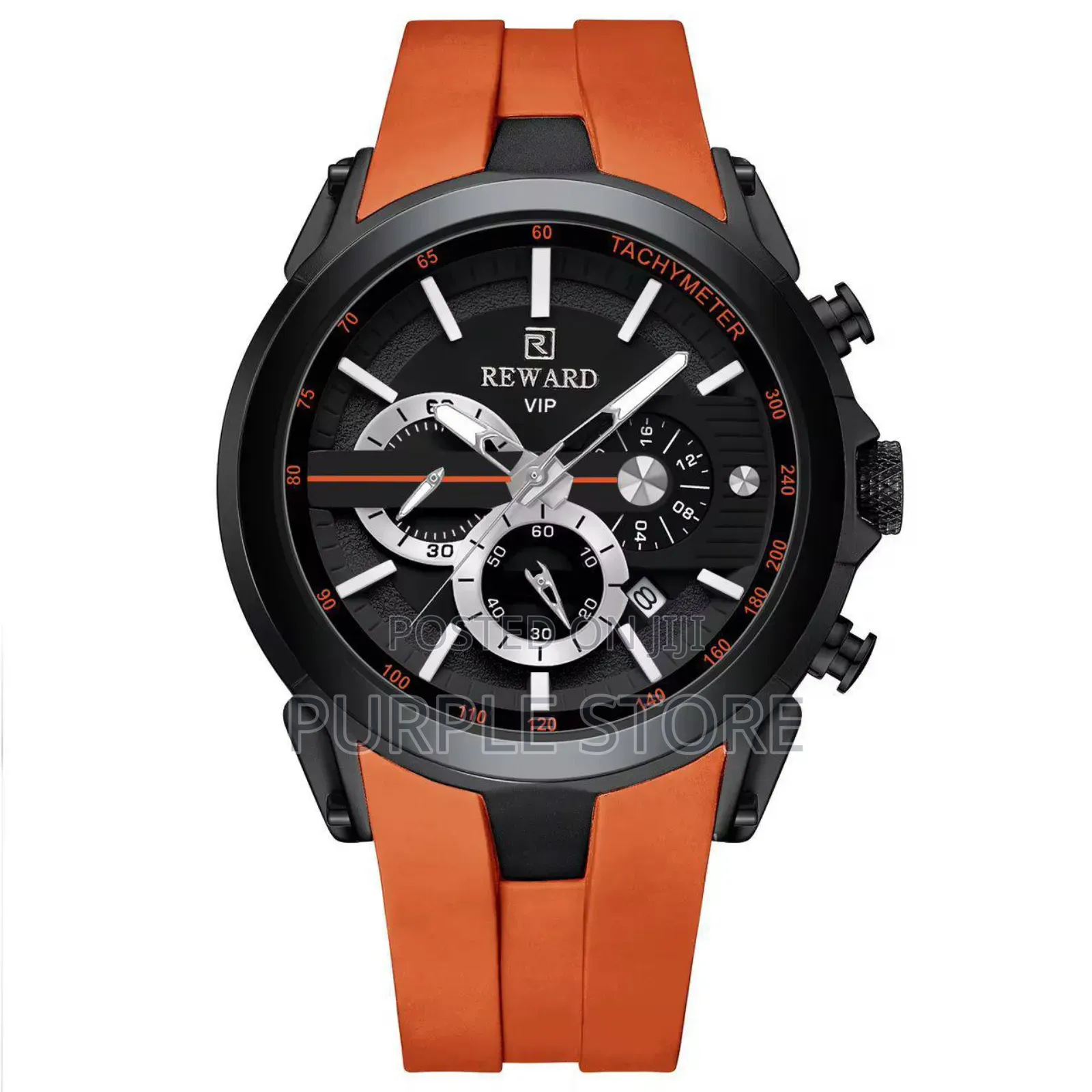 Rewardvip Solid Quality Chronograph Watches Silicone Strap