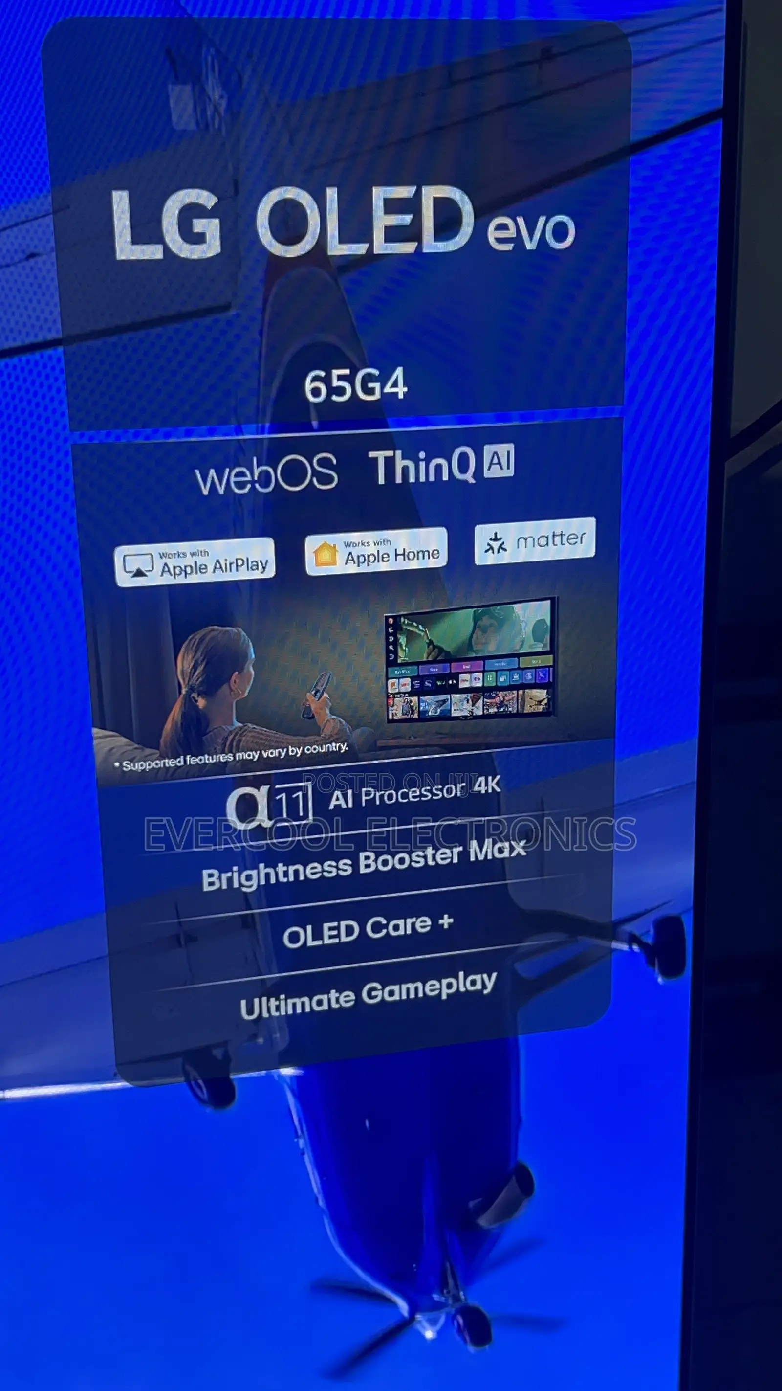Premium 65” Lg Oled Evo G4 Gaming Smart Tv With Nvidia G-Sync