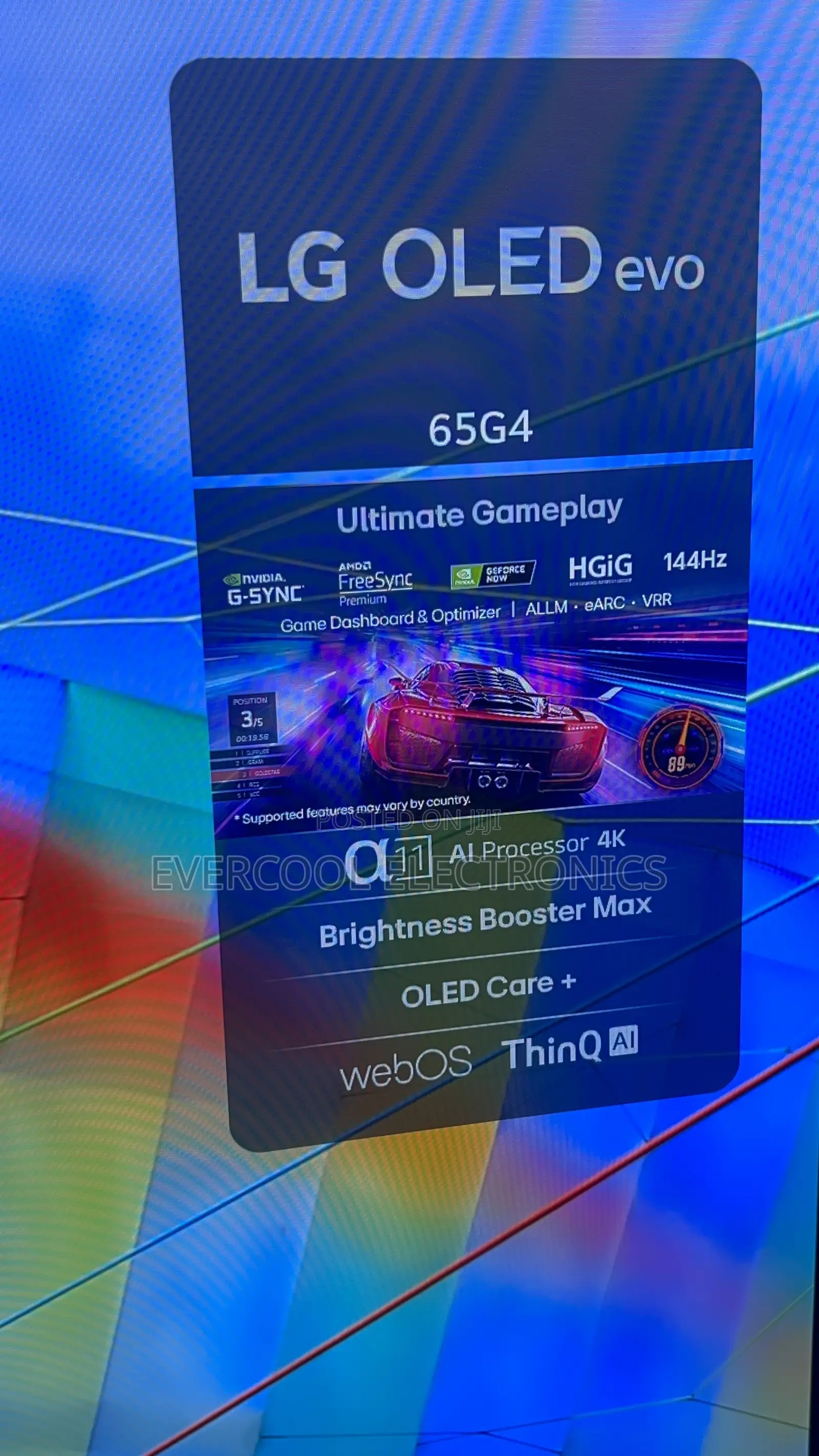 Premium 65” Lg Oled Evo G4 Gaming Smart Tv With Nvidia G-Sync