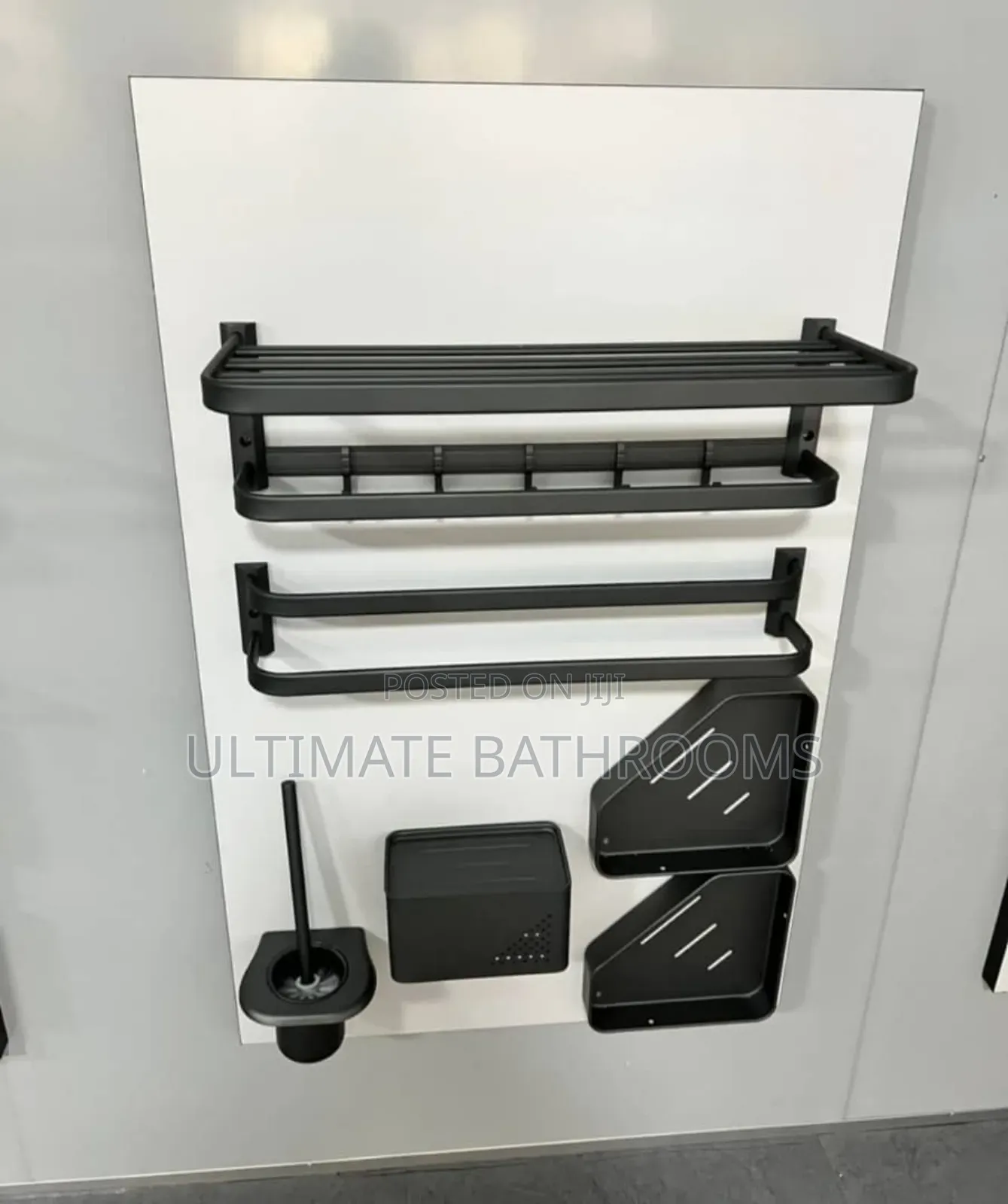 Black Set of Quality Bathroom Accessories