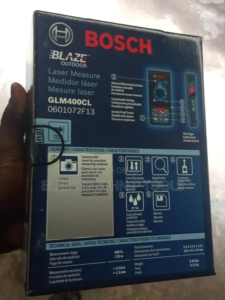 Bosch Blazetm Outdoor Glm400cl Connected Laser Measure With Camera