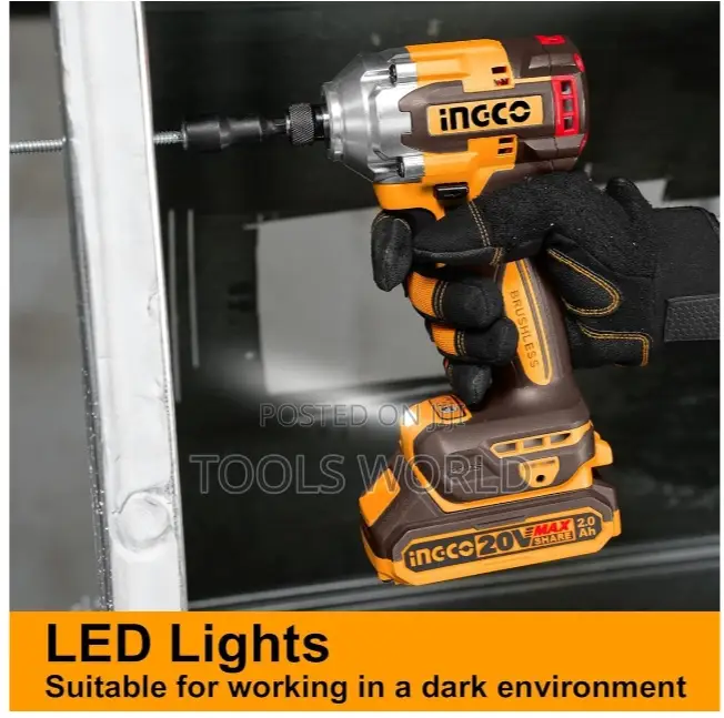 Ingco 20v Cordless Impact Driver-285nm Kit With 31 Pce Screwdriver Set