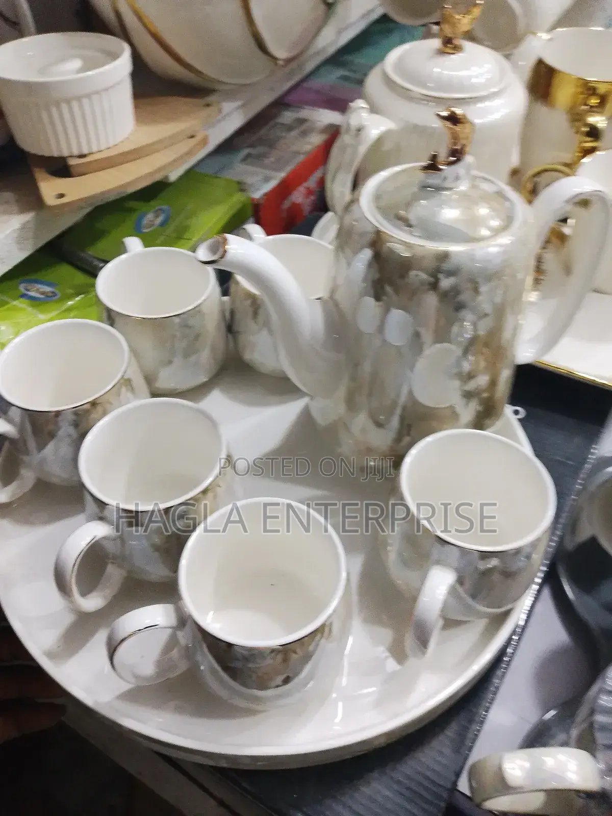 8 Prices Tea Cup,Jug and Spinning/Turning Tray