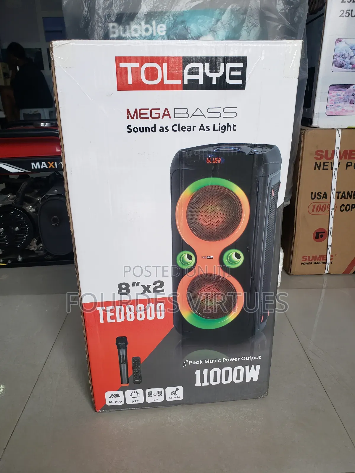 Tolaye Mega Bass Portable Sound System 11000w