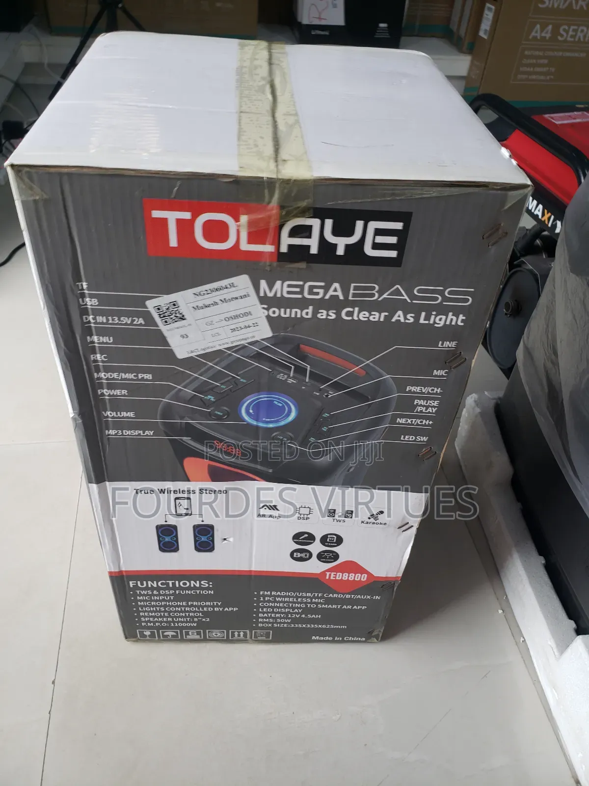 Tolaye Mega Bass Portable Sound System 11000w