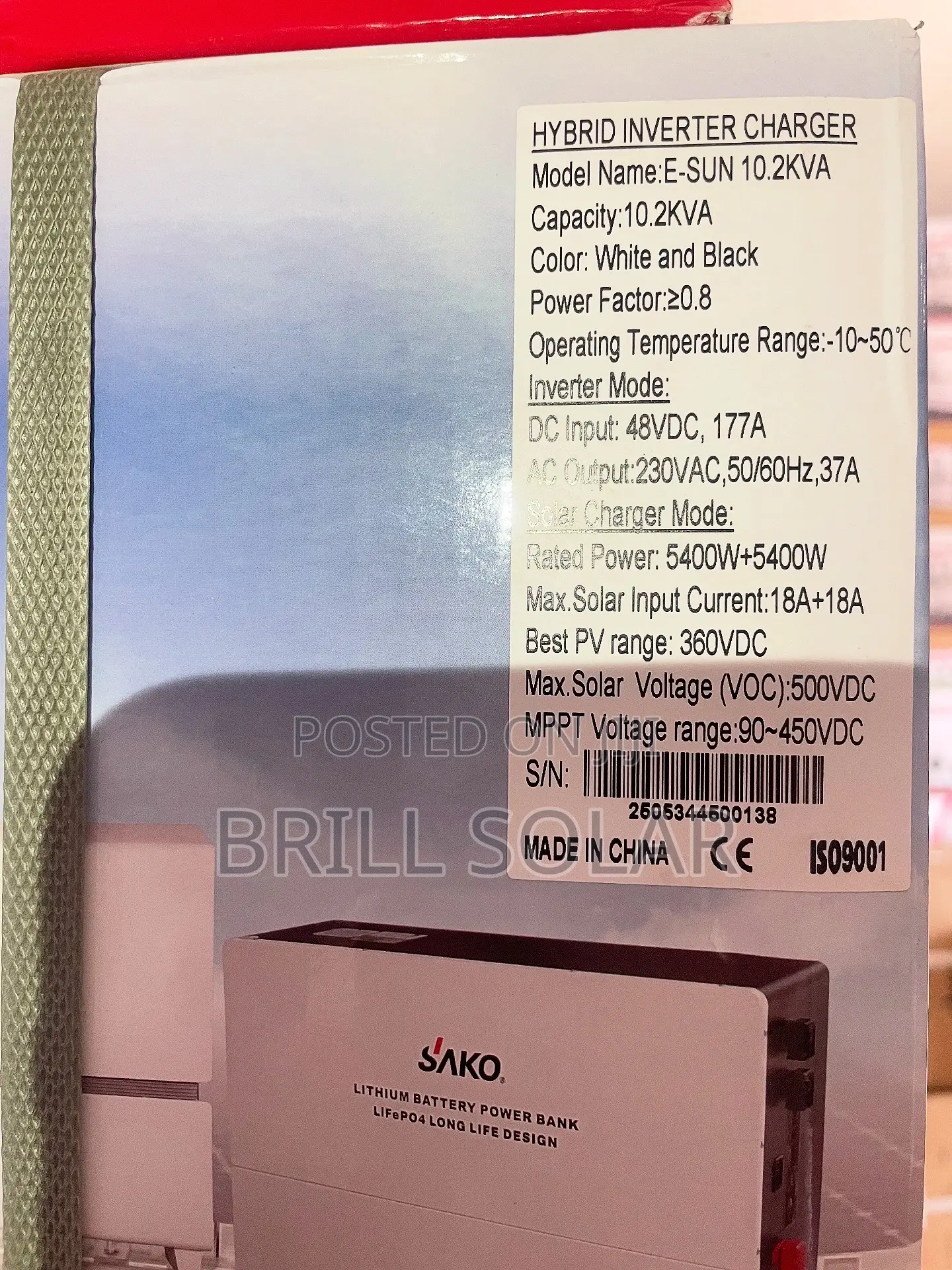 10.2kva-48v Sako Pure Sine Wave Hybrid Inverter (E-Sun)