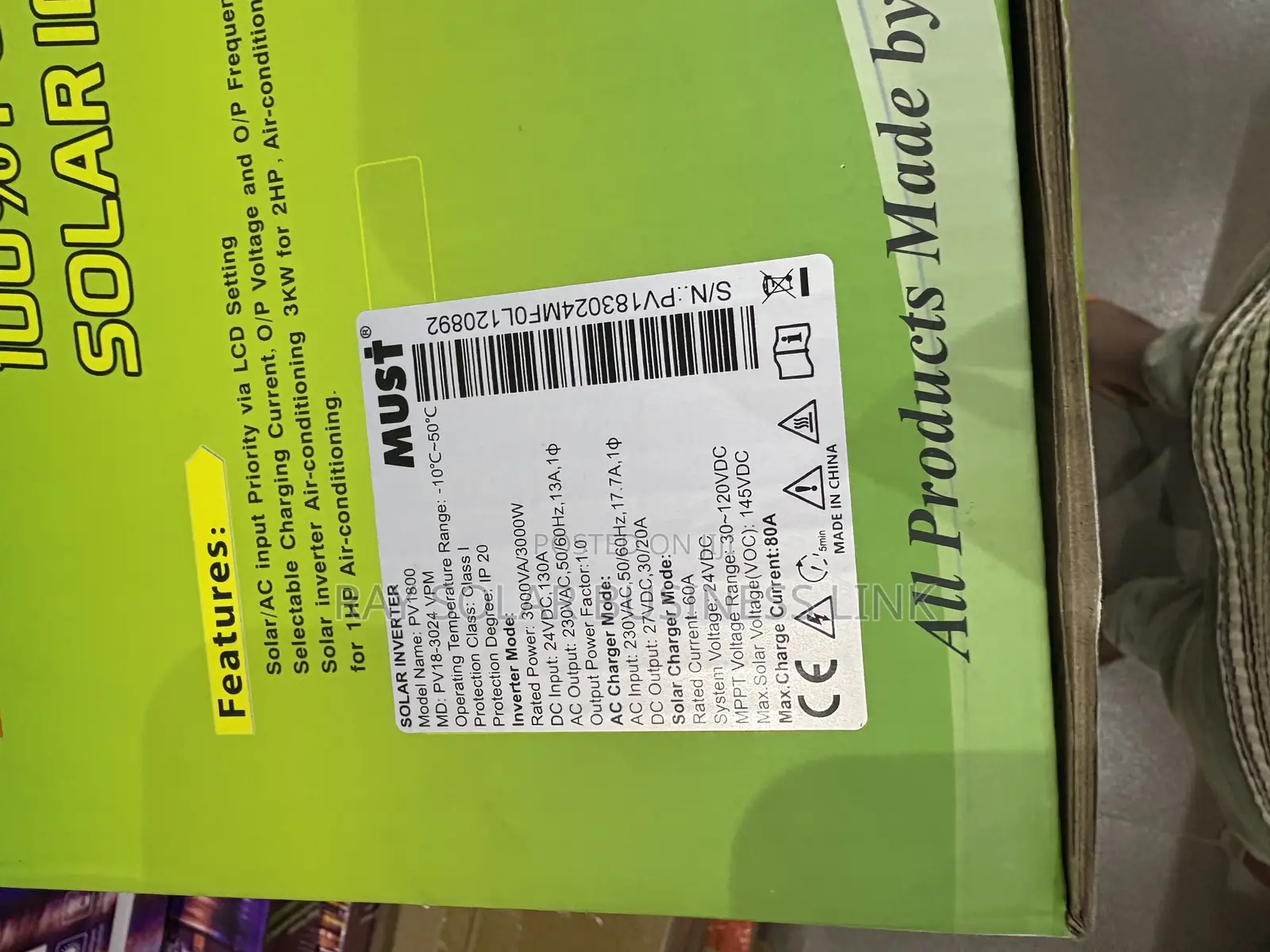 Must 3kva Hybrid Inverter