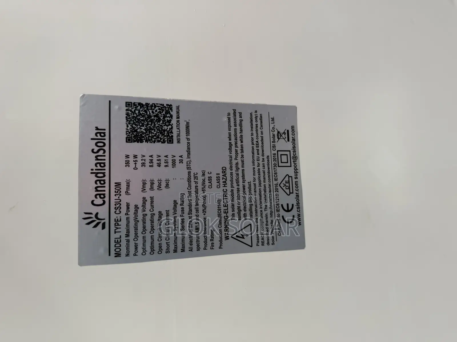 300watts Canadian Solar Panel High Quality for Fast Charge