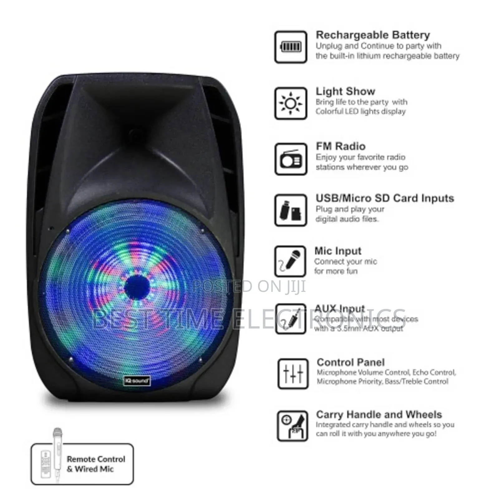 Ailipu Portable Rechargeable Sound Speaker System (Sp-32100)