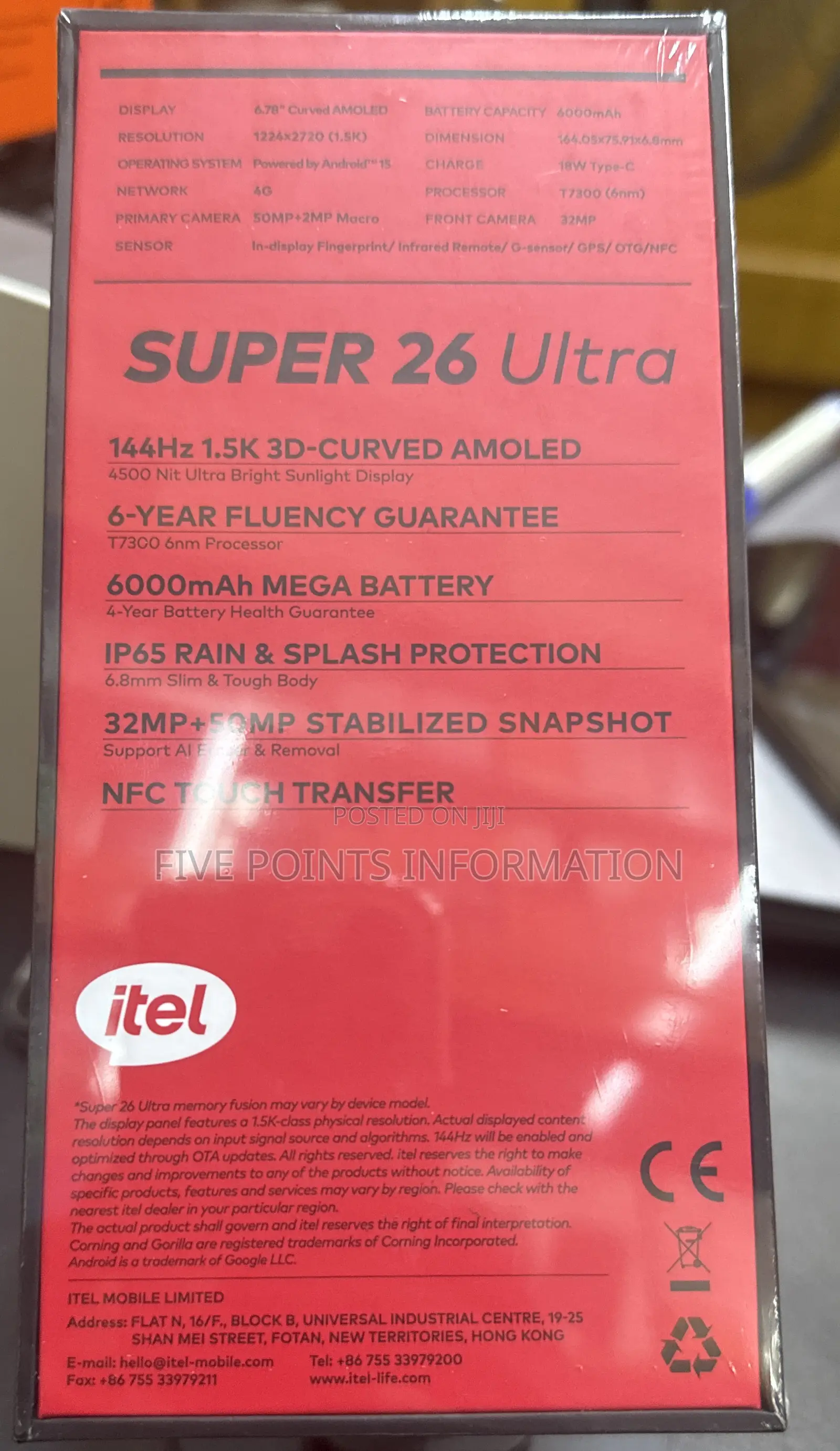 New Itel S26 Ultra 256 GB White
