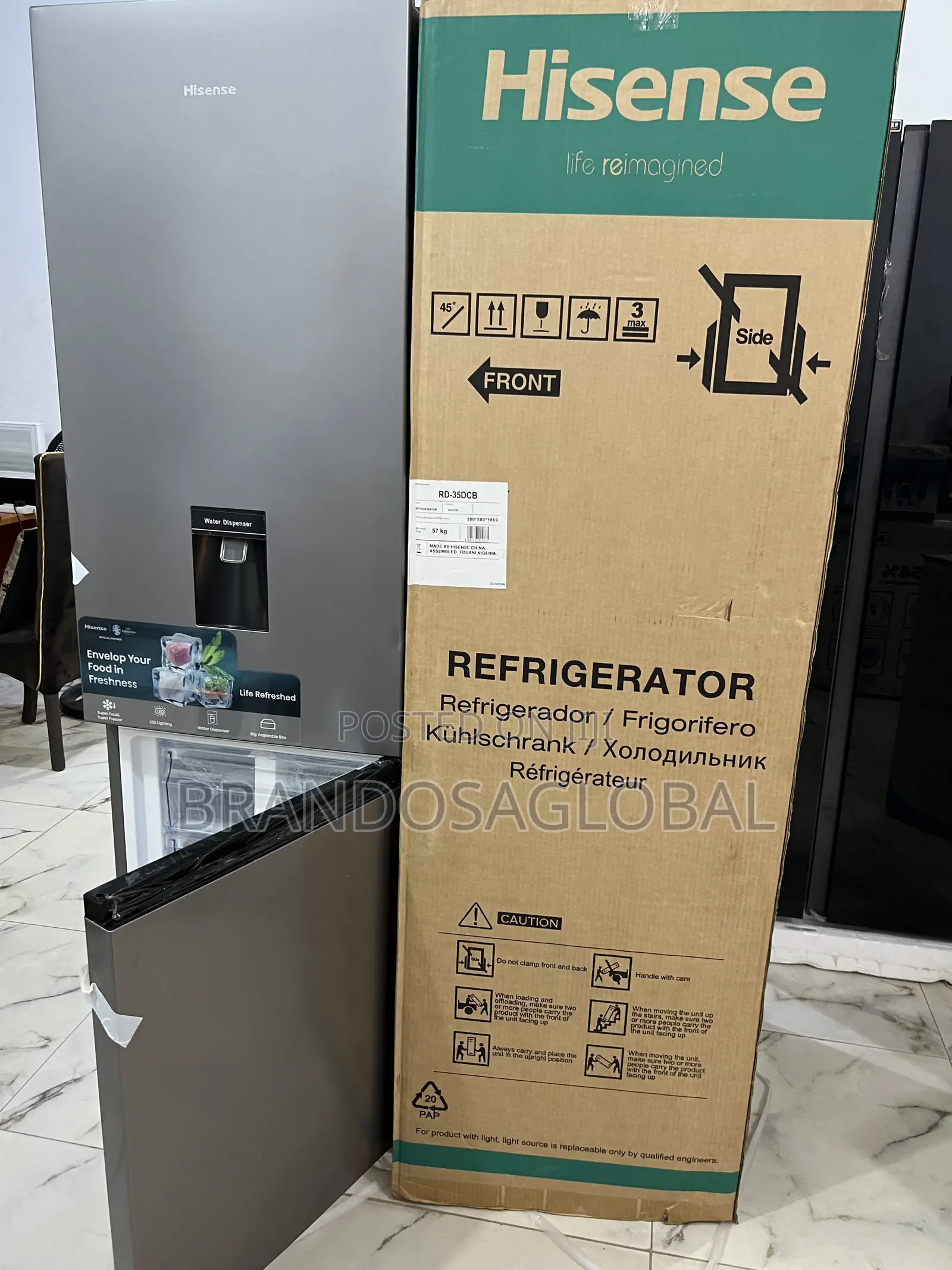 Hisense 264l Refrigerator Ref 35dcb-Rd – Sleek and Energy Saving