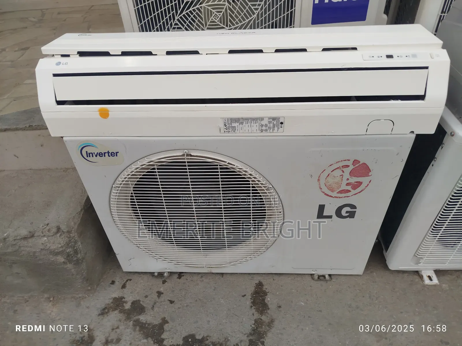 Lg Inverter 1.5 Hp Wit Gass