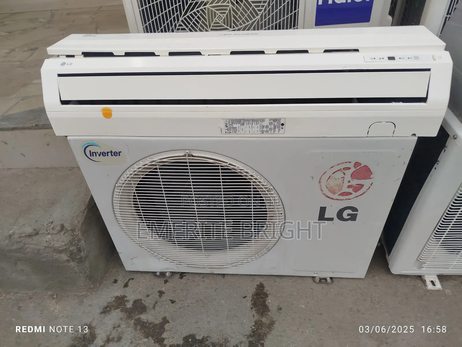 Lg Inverter 1.5 Hp Wit Gass