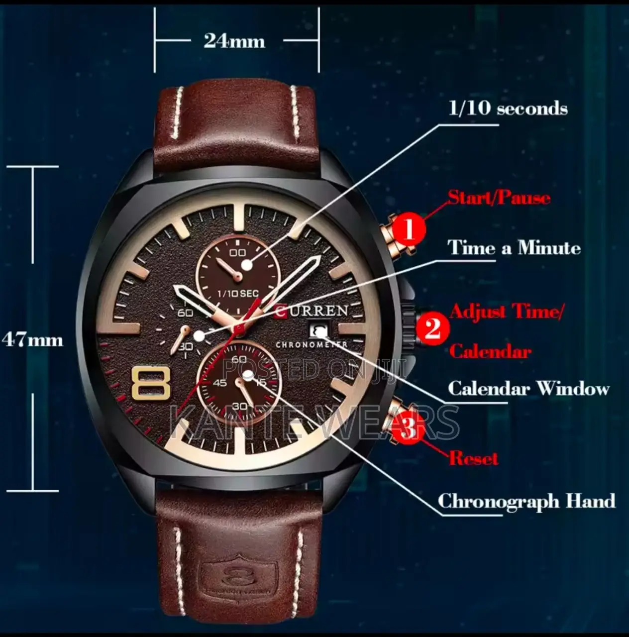 Chronograph Curren Leather