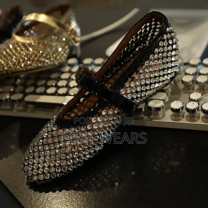 Mary Jane Rhinestone Hollow Ballet Shoe