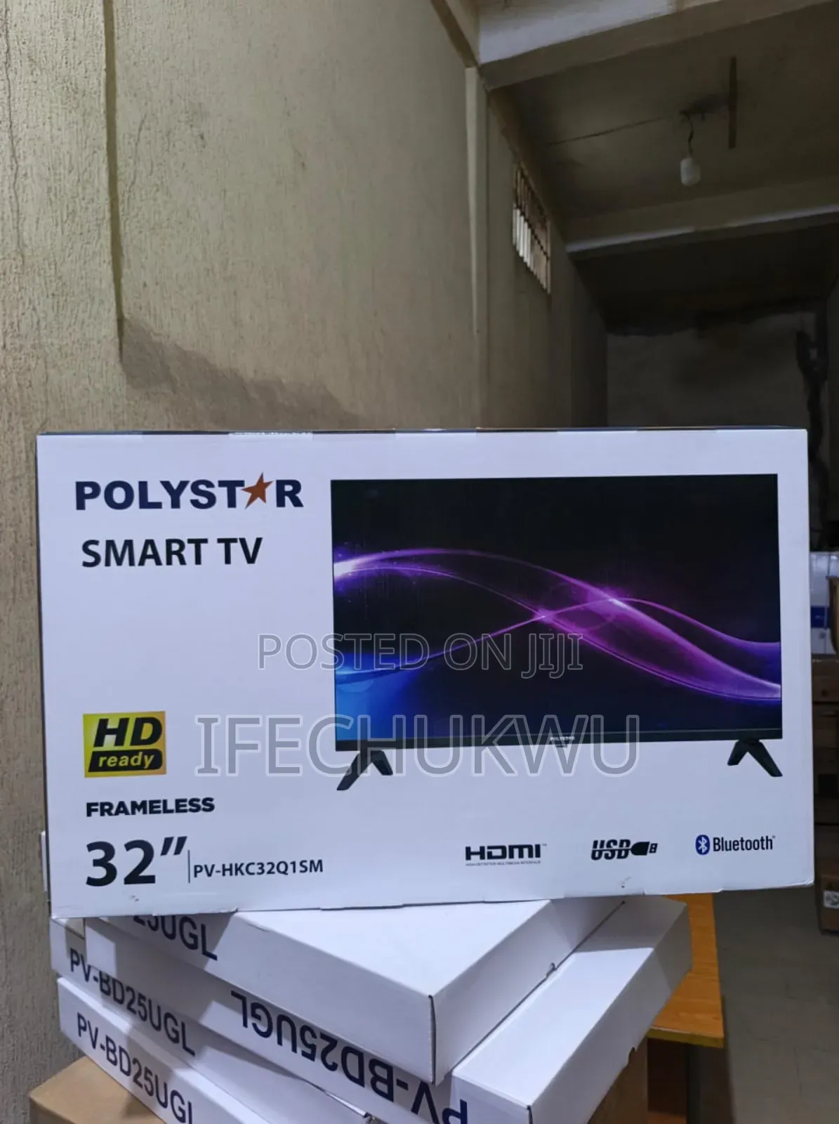 Original Polystar 32" Smart Frameless Youtube Bluetooth Netflix Usb