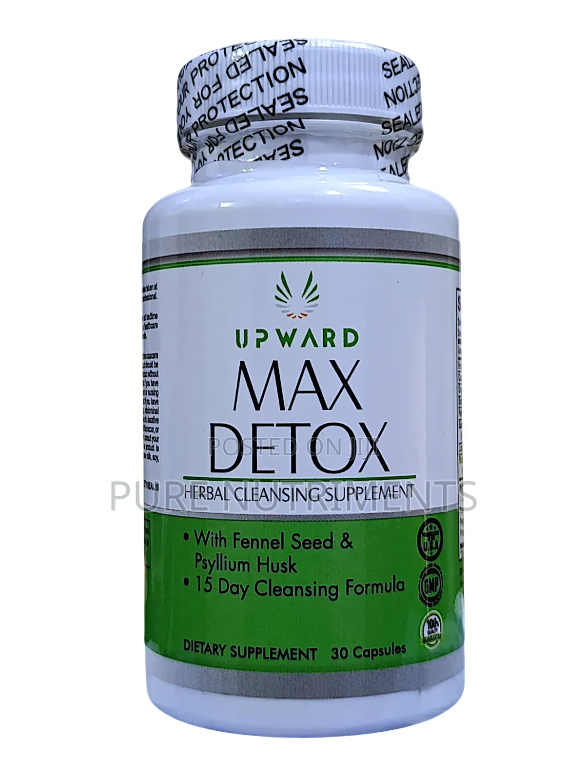Upward Max Detox Herbal Cleansing Supplement With Probiotics 30 Caps