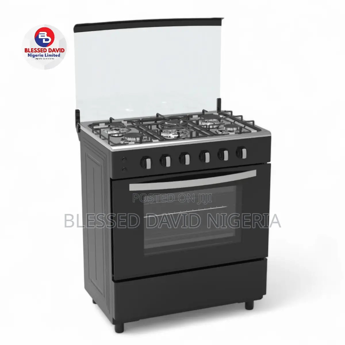 Aeon 90x60 5 Gas Burner Black Acg9050