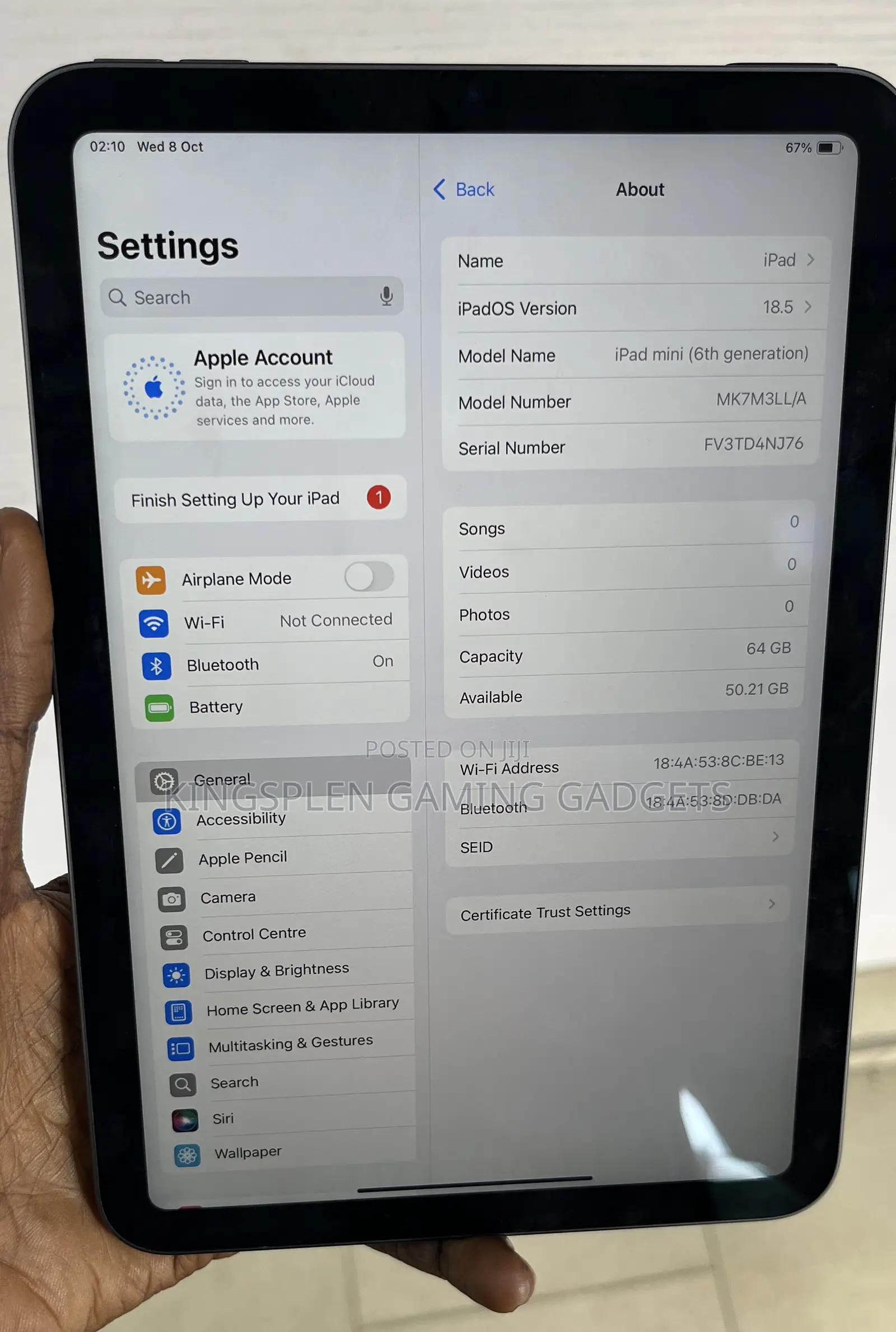 Apple iPad mini 6 64 GB Gray