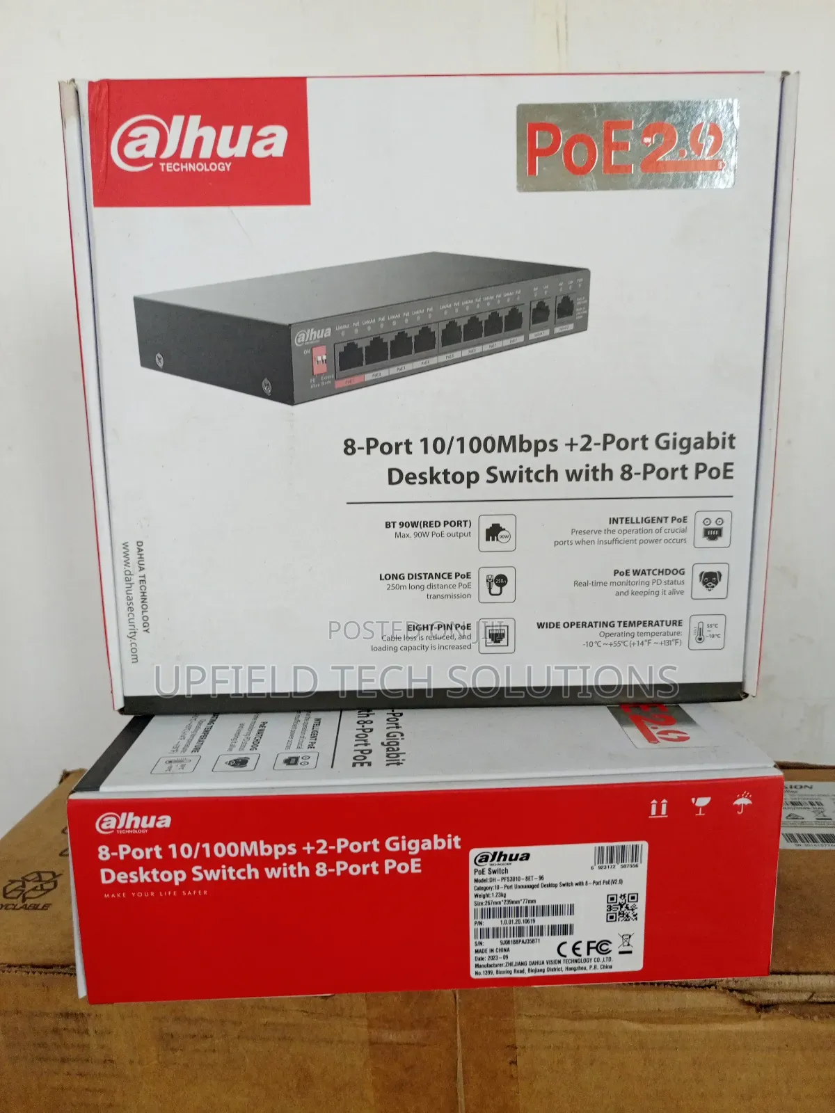 Dahua 8-Port Poe With 2 Uplinks (Unmanaged)
