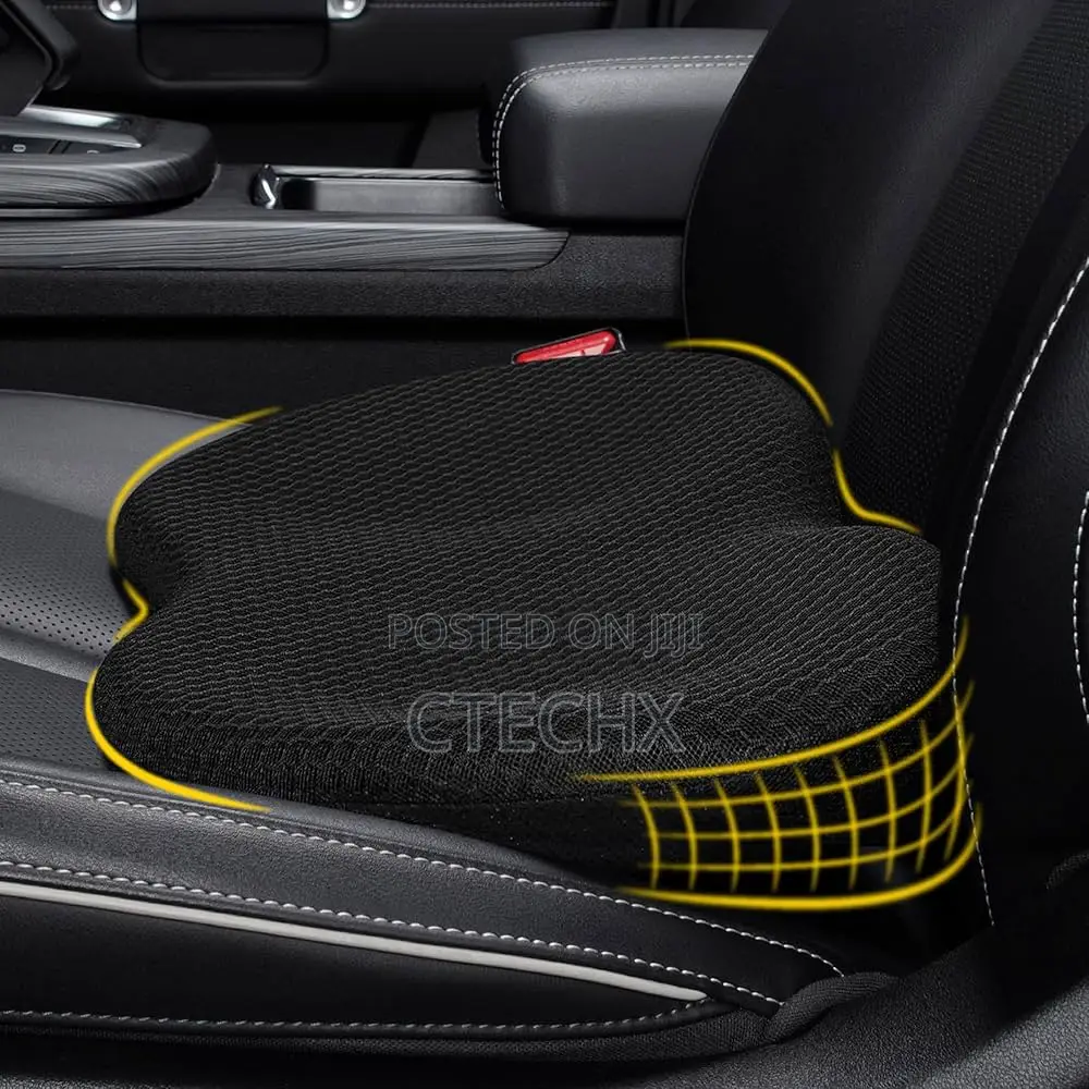 Kingphenix Wedge Car Seat Pillow: Memory Foam for Back Pain Relief
