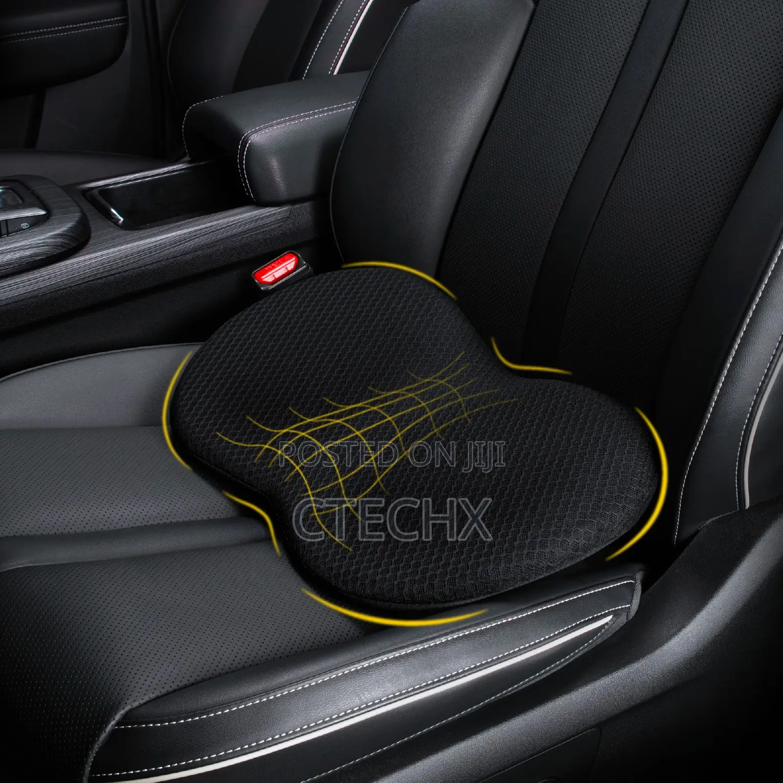 Kingphenix Wedge Car Seat Pillow: Memory Foam for Back Pain Relief