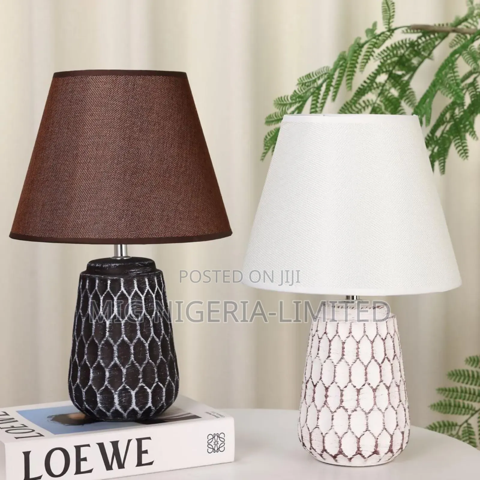Azure Ceramic Table Lamp Light Decorations Reading Desk Lamp