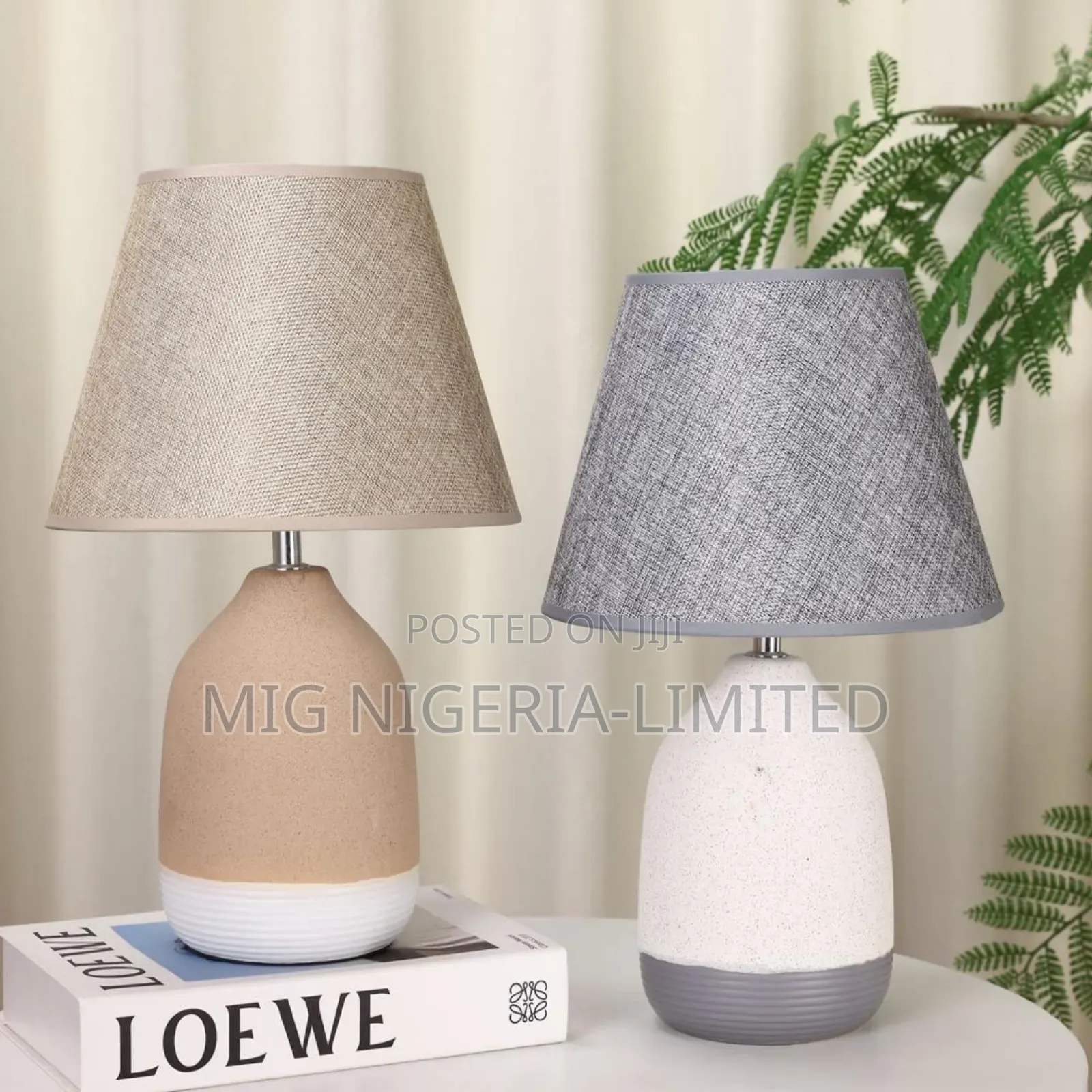 Azure Ceramic Table Lamp Light Decorations Reading Desk Lamp